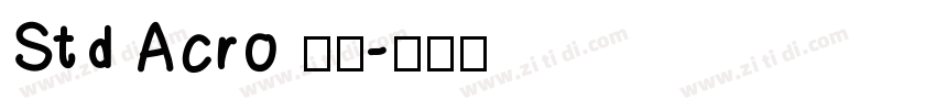 Std Acro 亮体字体转换